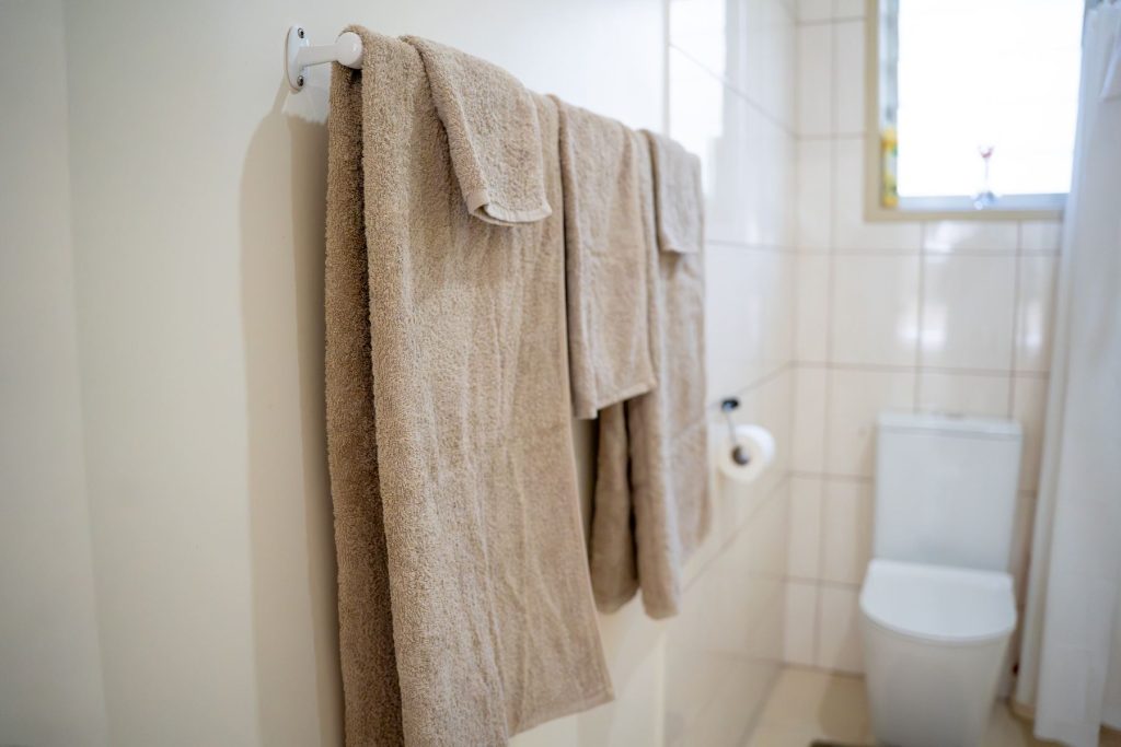 Fresh towels in the bathroom